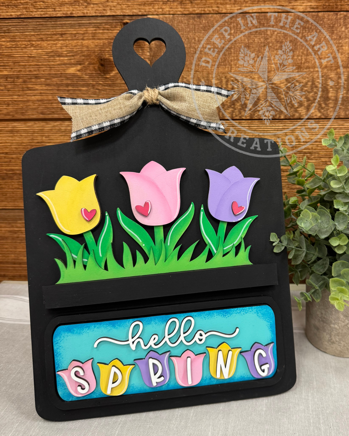 Hello Spring Tulips Interchangeable Truck Insert