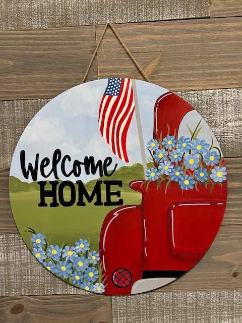 Patriotic Truck Door Hanger