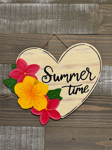 Summertime Heart Door Hanger