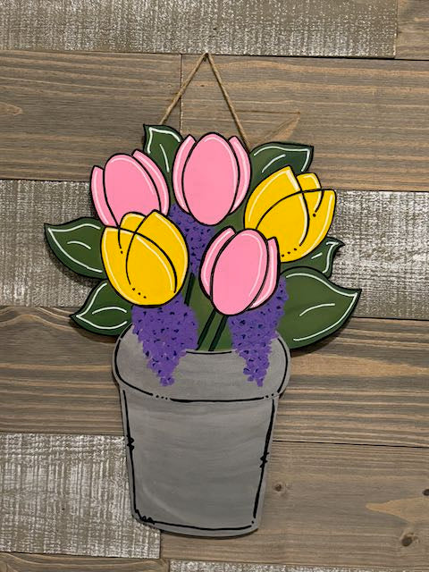 Tulip Flower Pot Door Hanger