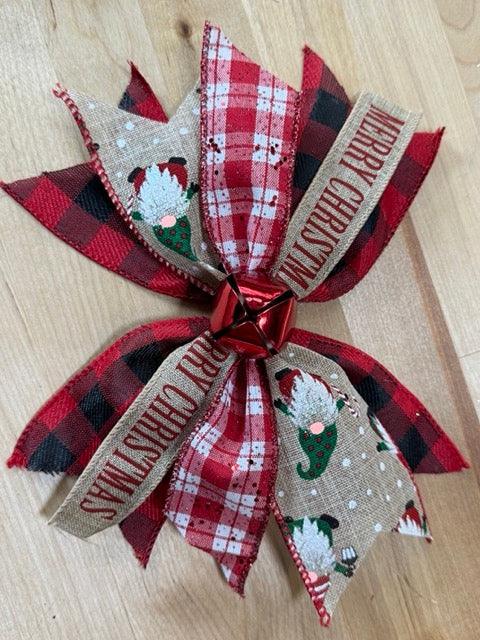 Gnome Christmas Bow Assembly Kit - Deep In The Art Creations
