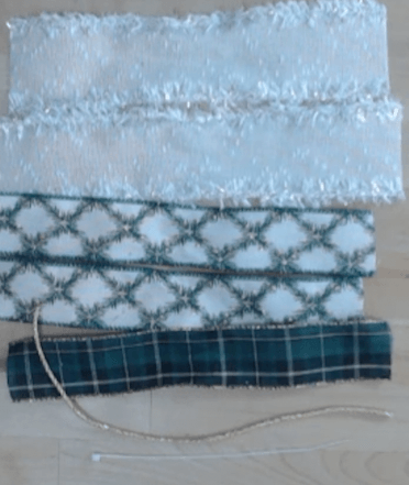 Green Blue Plaid Bow Assembly Kit - Deep In The Art Creations